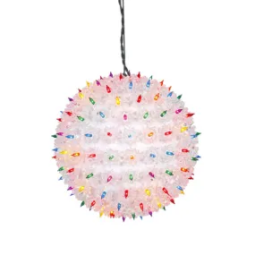 10" Multi-Color Lighted Hanging Star Sphere Christmas Decoration