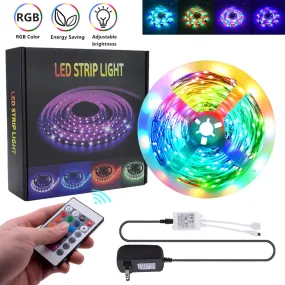 150-LED SMD3528 24W RGB IR44 Light Strip with IR Remote-RGB Light Strip