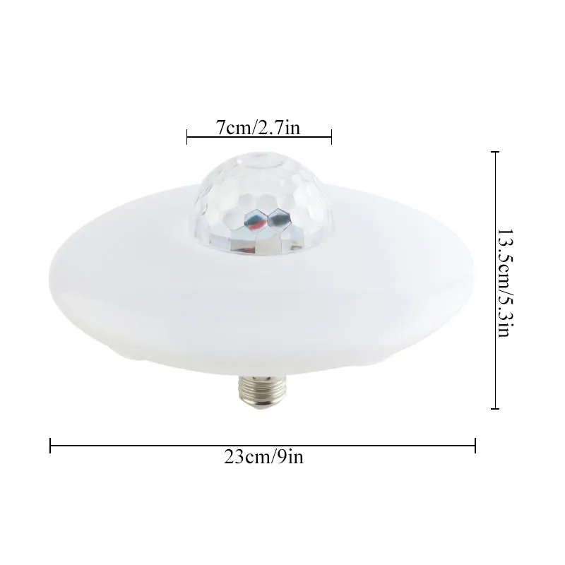 18W E27 bluetooth RGB LED Light Bulb UFO Music Garage Lamp Remote Control KTV Party Lighting 85-265V