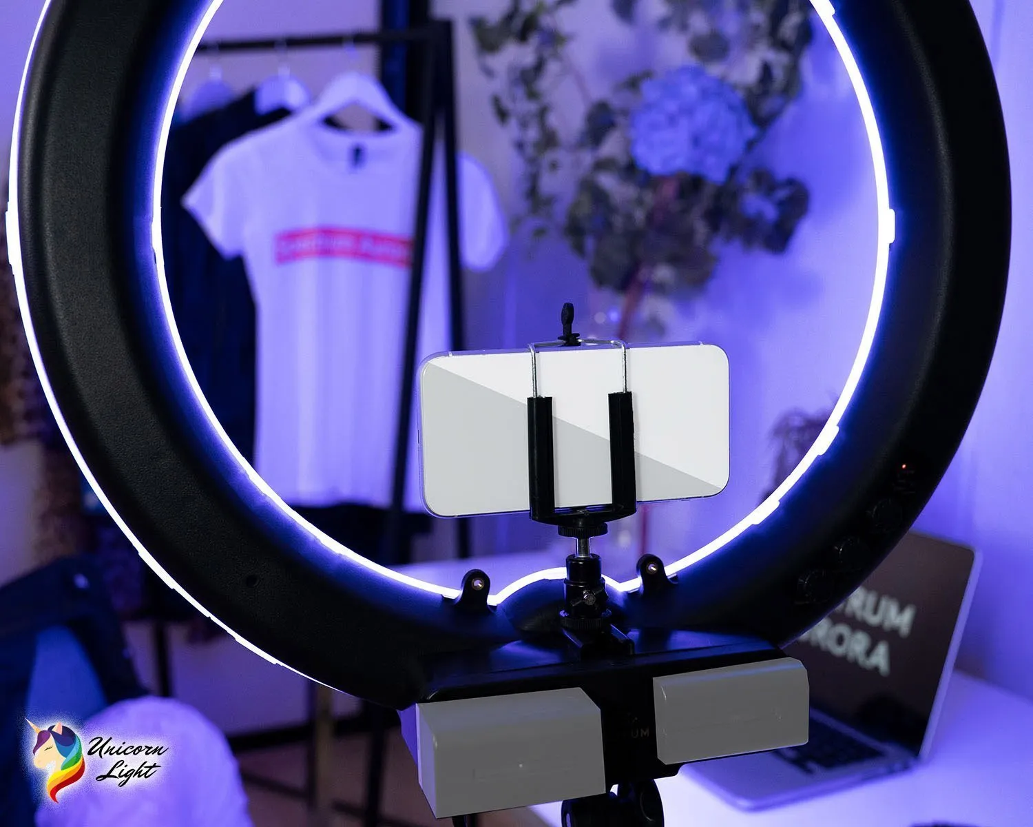 19" LED RGB Rainbow Ring Light - 'Unicorn'