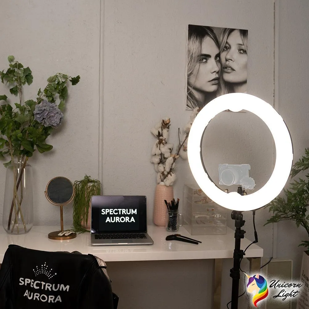 19" LED RGB Rainbow Ring Light - 'Unicorn'