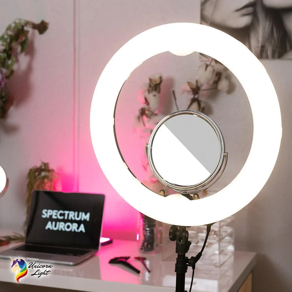 19" LED RGB Rainbow Ring Light - 'Unicorn'
