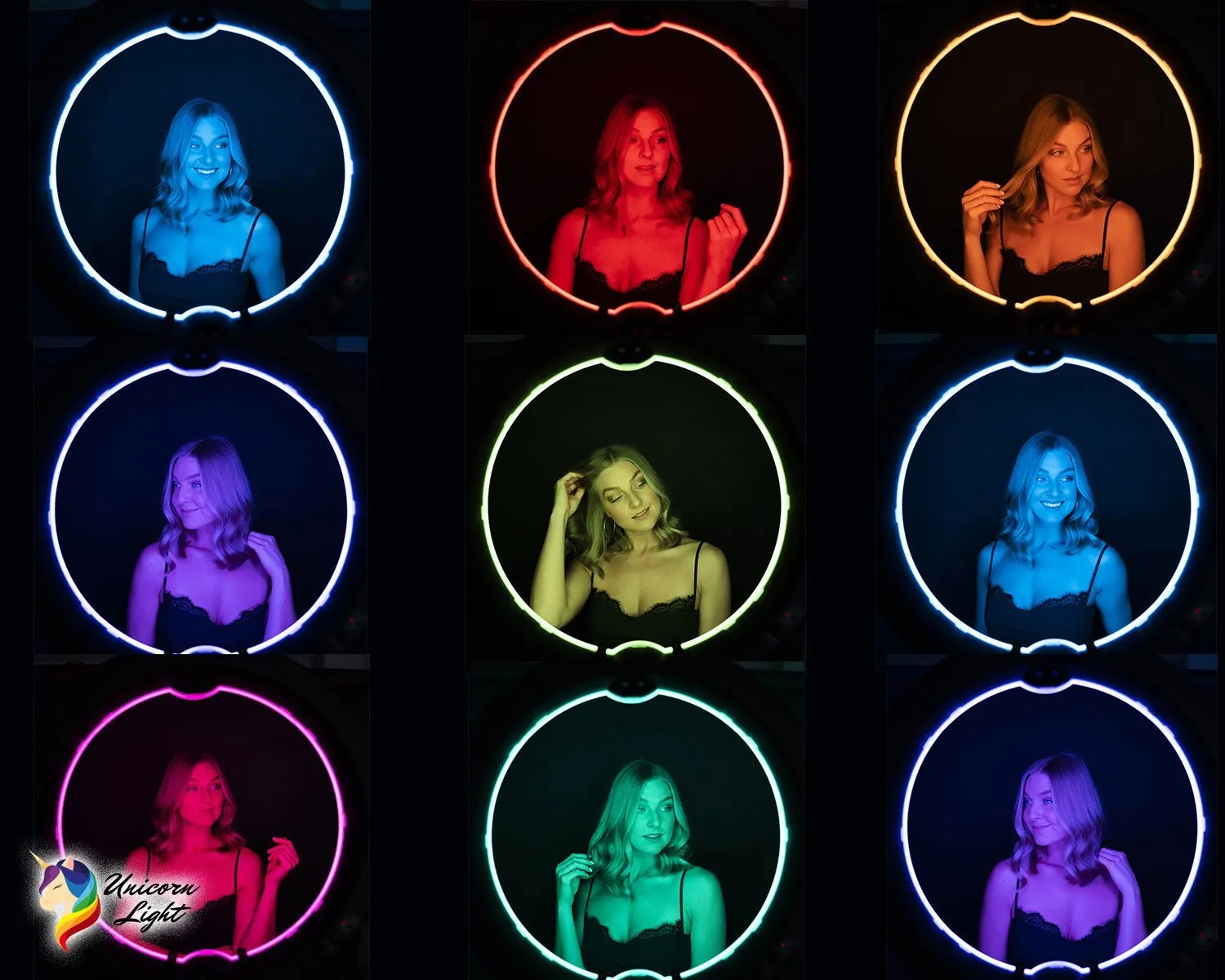 19" LED RGB Rainbow Ring Light - 'Unicorn'