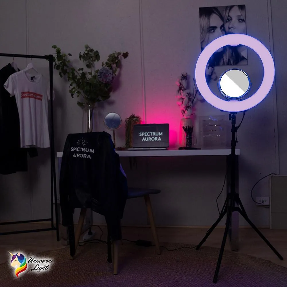 19" LED RGB Rainbow Ring Light - 'Unicorn'