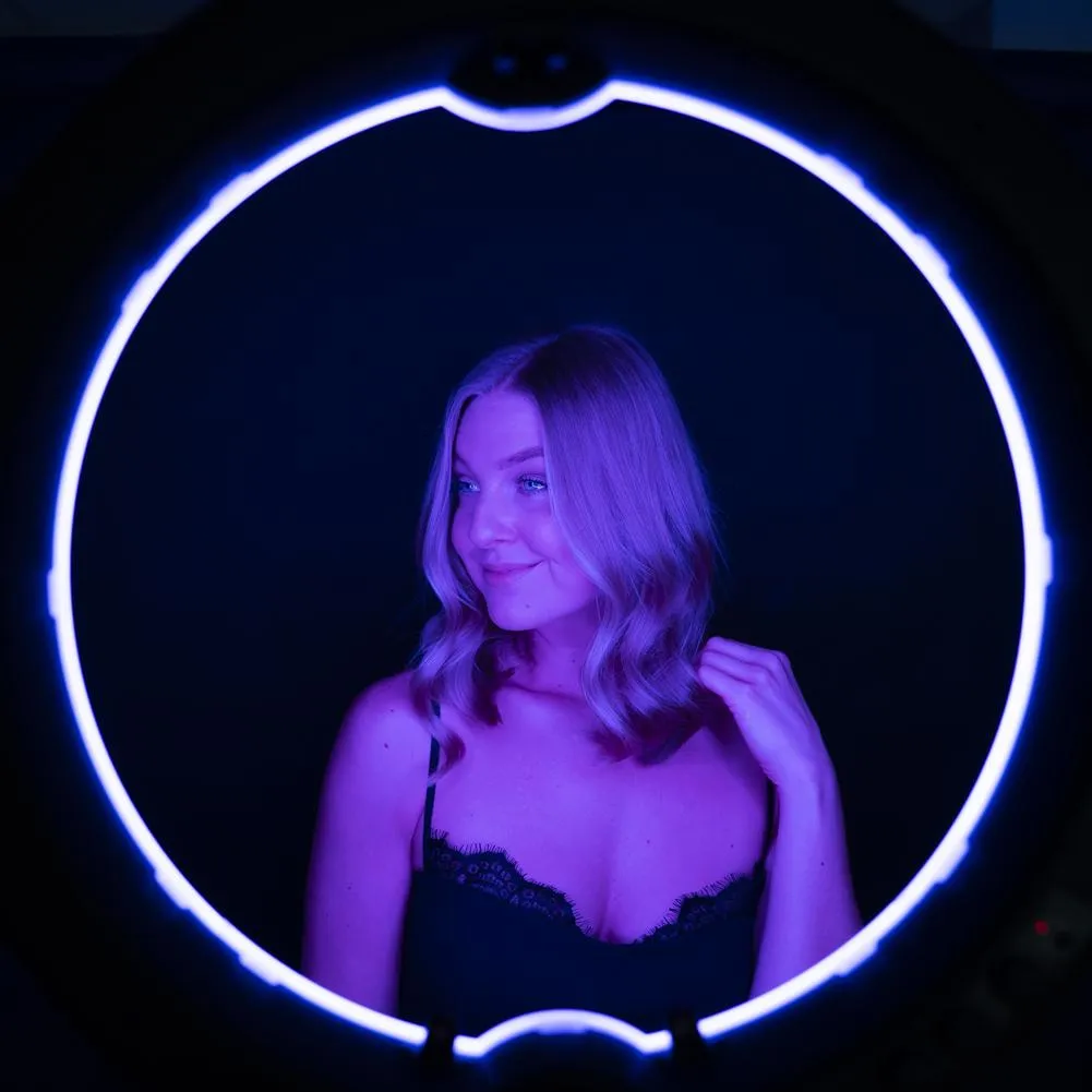 19" LED RGB Rainbow Ring Light - 'Unicorn'
