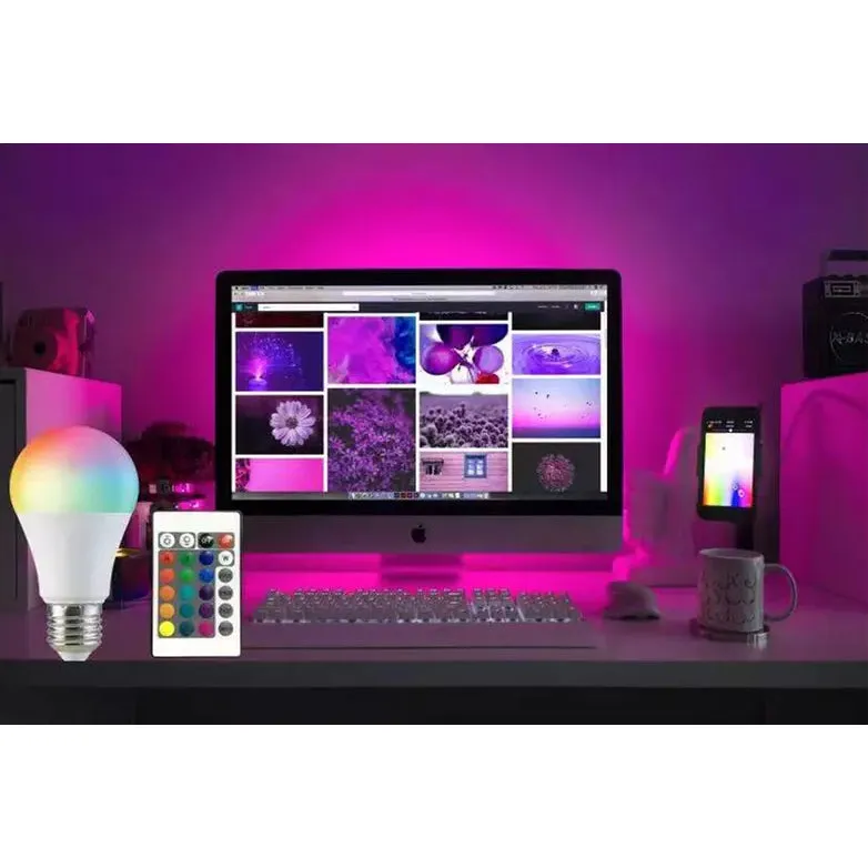 2-Pack: Smart Home Multi-Color LED A19 Bulb 5W