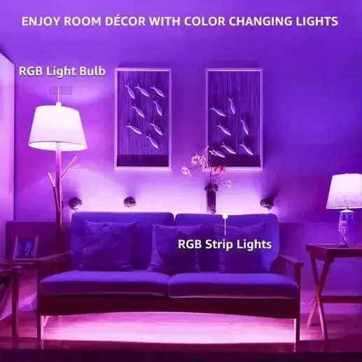 2-Pack: Smart Home Multi-Color LED A19 Bulb 5W