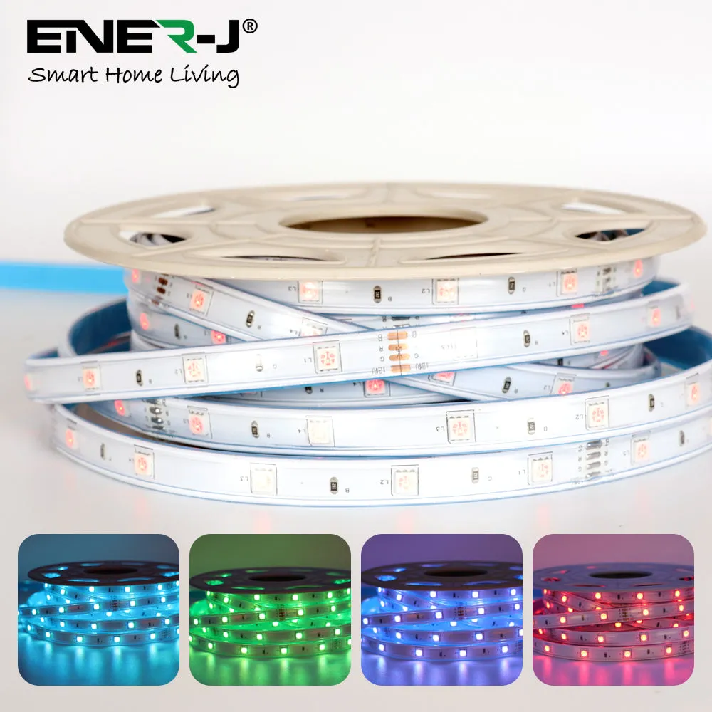 20 Meter Solar LED Strips with Silicon cover, IP65, 6V 12W Solar Panel with 12000 mAh battery, Remote Included. RGB