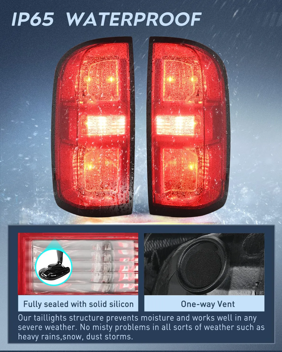 2015-2022 Chevy Colorado Taillight Assembly Rear Lamp Replacement OE Style Driver Side and Passenger Side w/Bulbs