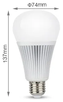 2.4GHz RF Remote-able 9W RGB CCT LED Bulb