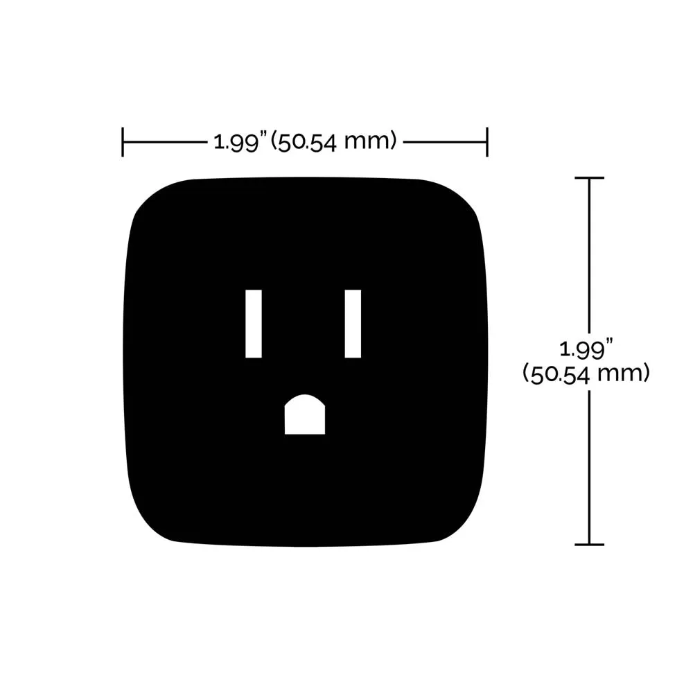 2PK - Wi-Fi On-Off Plug-in Outlet - 10 Amp - Satco Starfish Smart Technology