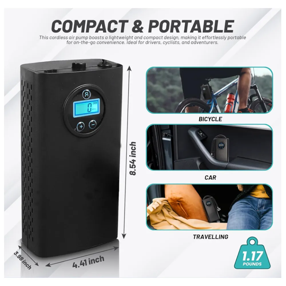 3600Mah Multi-Application Automate Cordless Tire Inflator