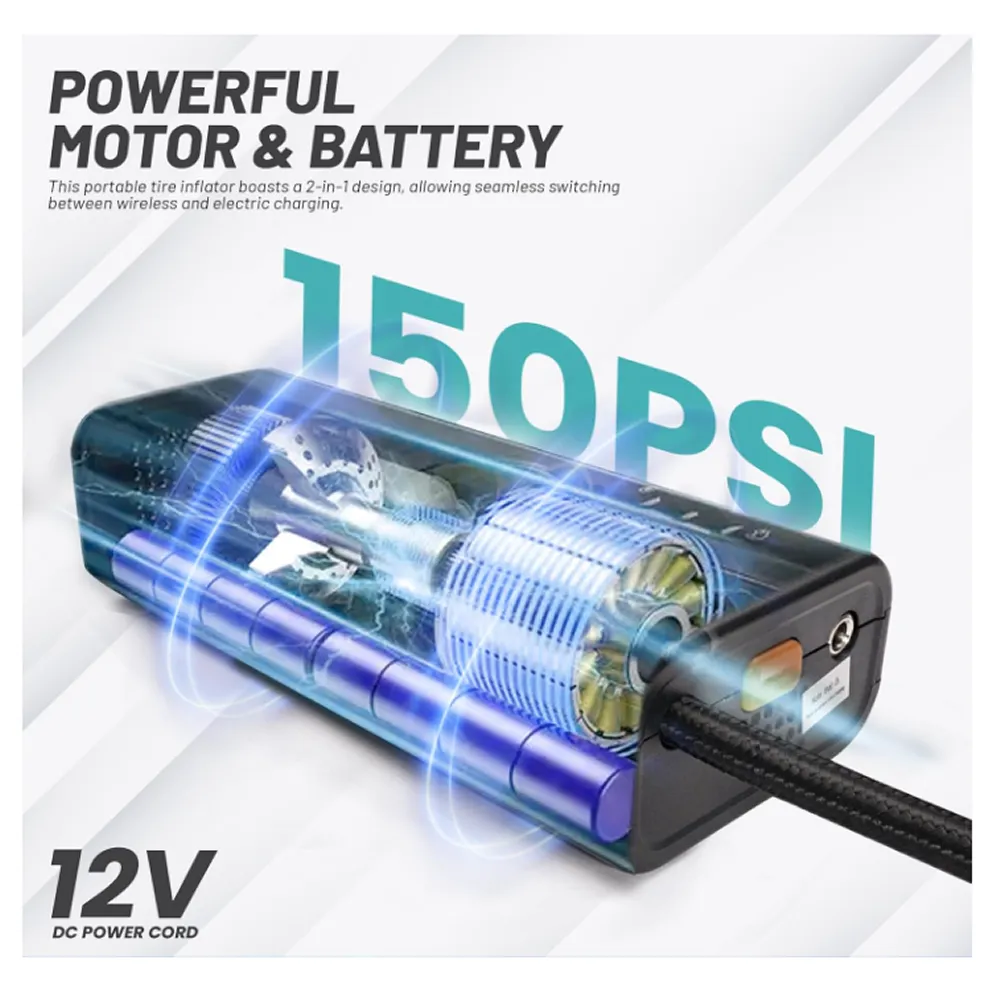 3600Mah Multi-Application Automate Cordless Tire Inflator