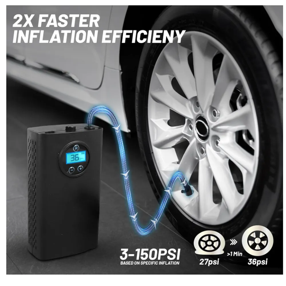 3600Mah Multi-Application Automate Cordless Tire Inflator