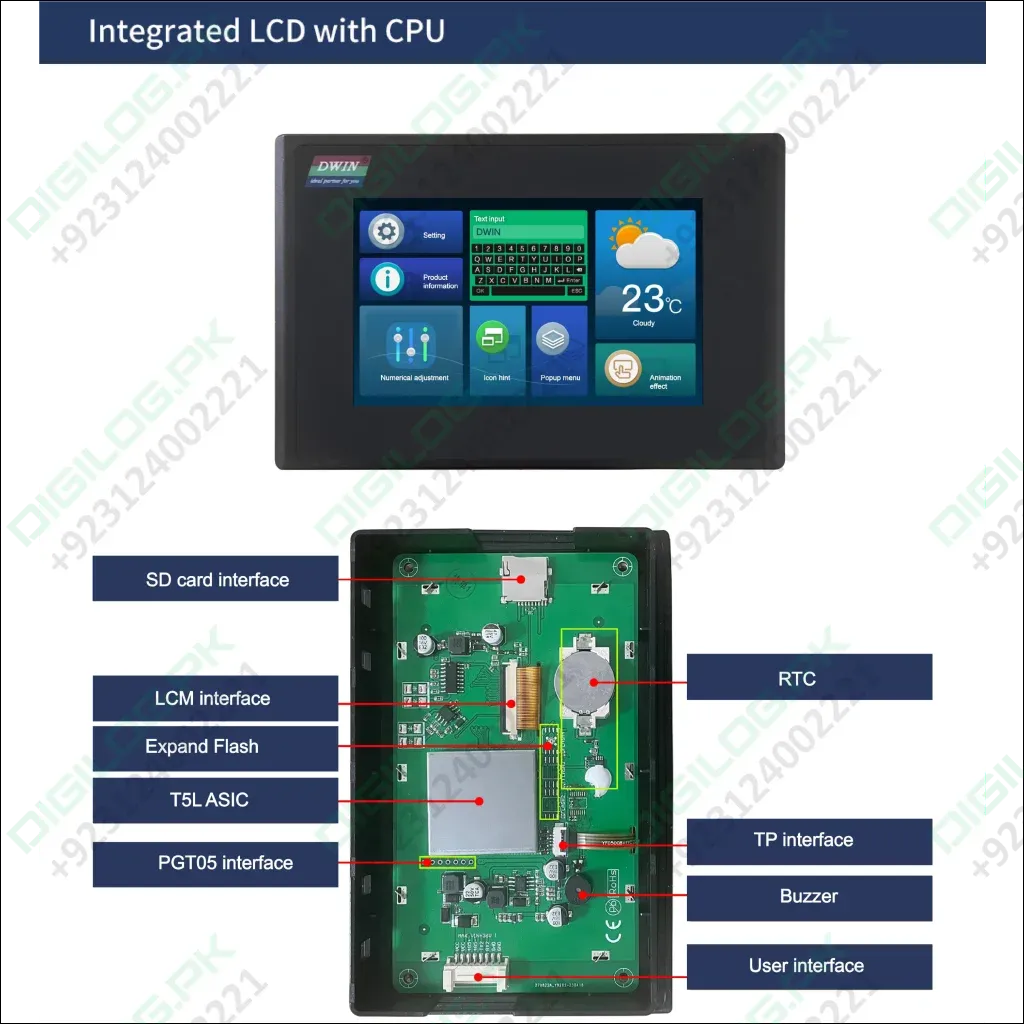 5 Inch With Enclosure Hmi Display Dmg80480c050 15wtr Commercial Grade