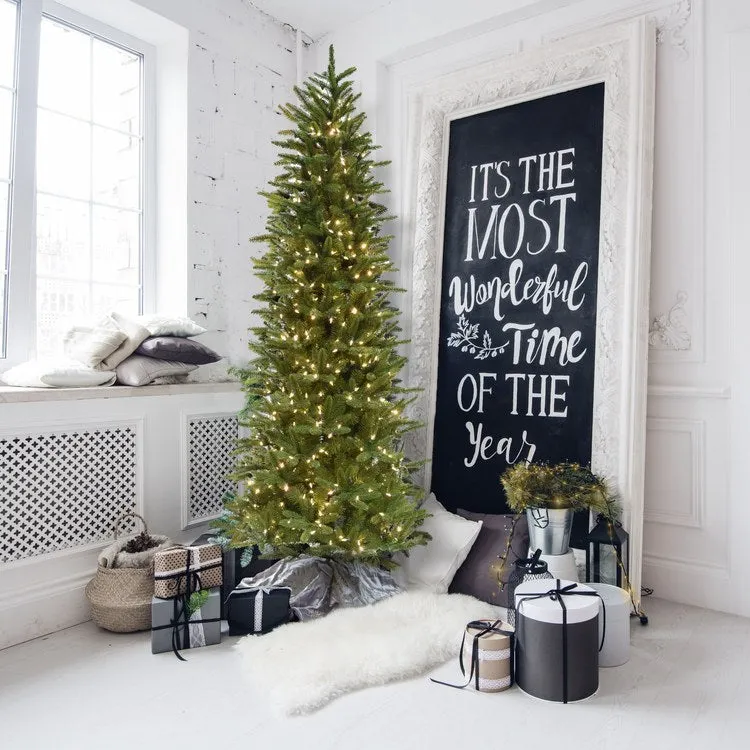 9-Ft. Carmel Pine Slim Artificial Christmas Tree with Smart String Lights