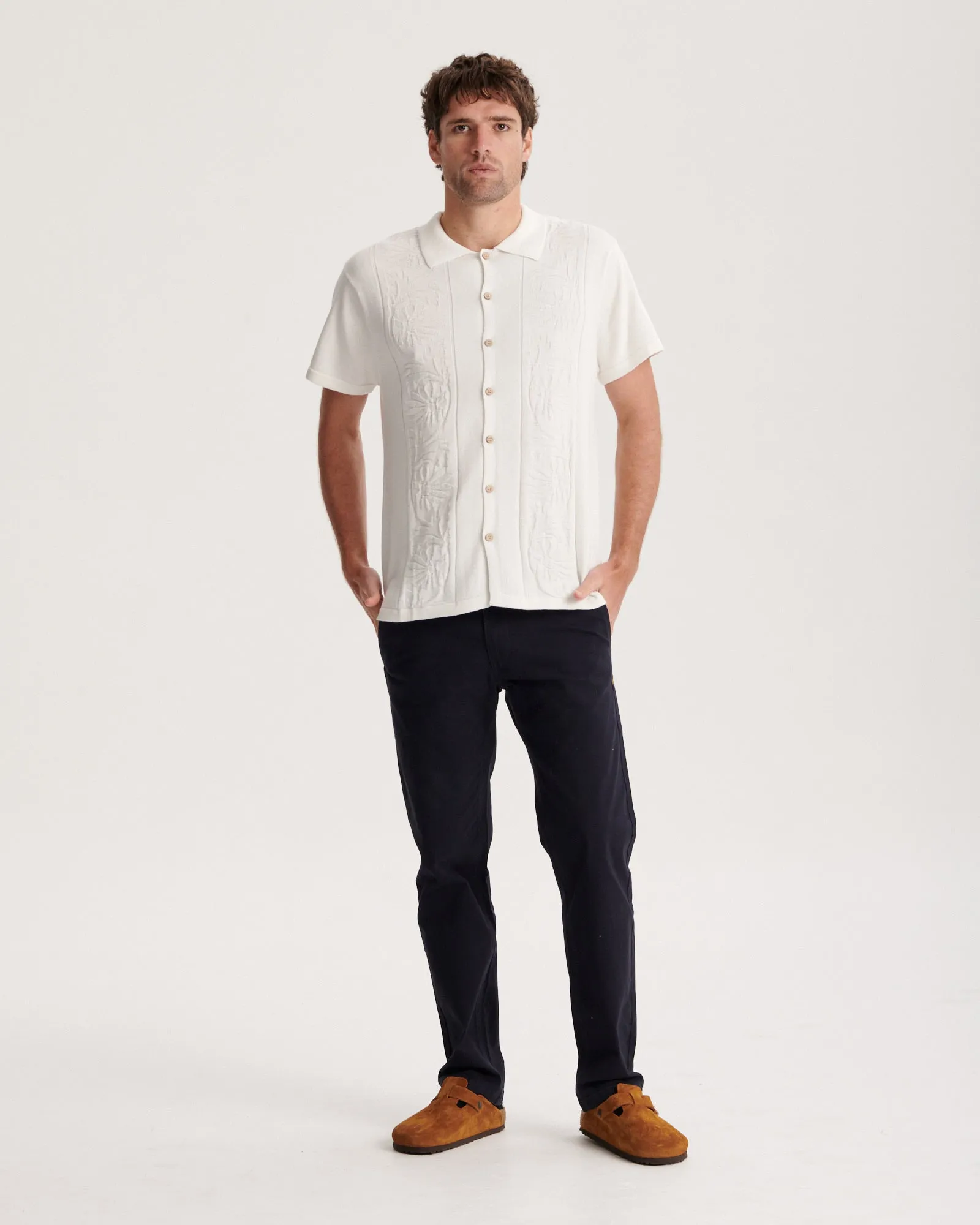 Access Knit Shirt - Off White
