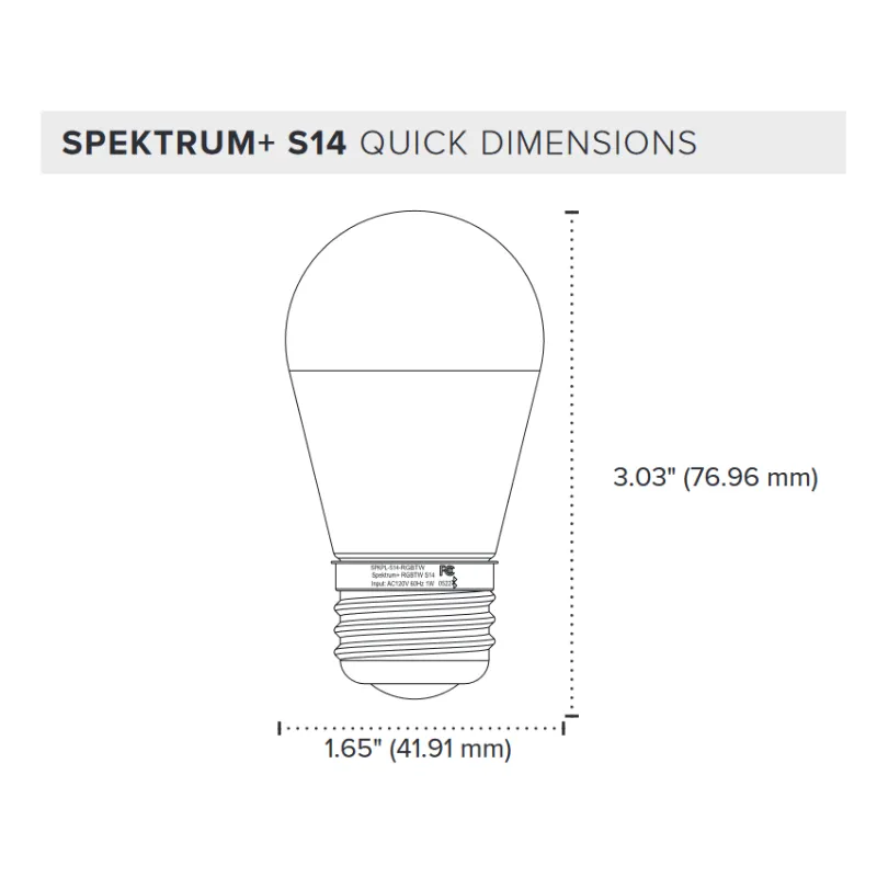 American Lighting SPKPL-S14 SPEKTRUM S14 1W LED Lamp, RGBTW