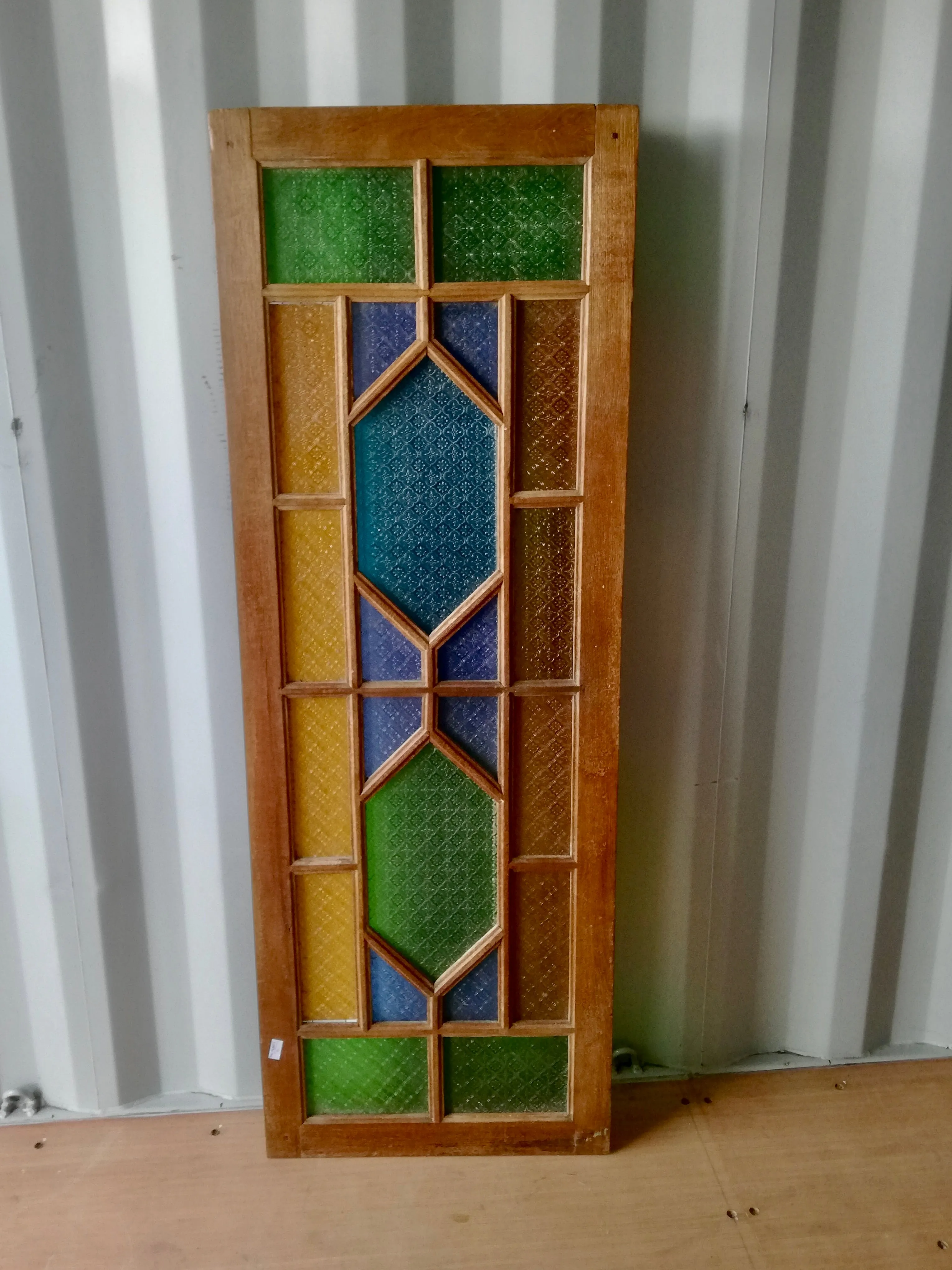 Antique Indian glass internal door