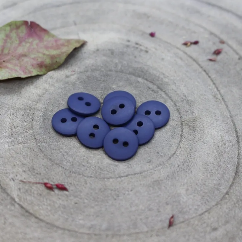 Atelier Brunette - Classic Matte Buttons - Cobalt 12mm