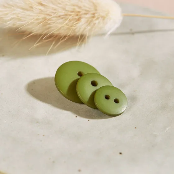 Atelier Brunette - Classic Matte Buttons - Matcha Leaf 12mm
