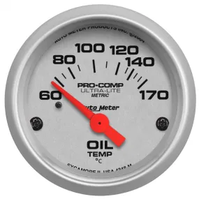 Auto Meter Ultra-Lite Electric Oil Temperature Gauge - 2-1/16"