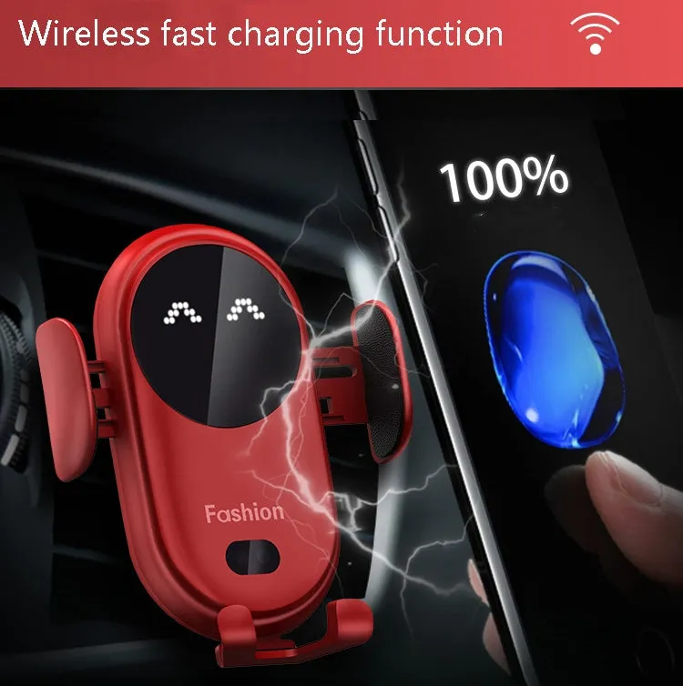 Automatic Infrared Wireless Car Charger with Phone Mount and Fast Charging Capabilities