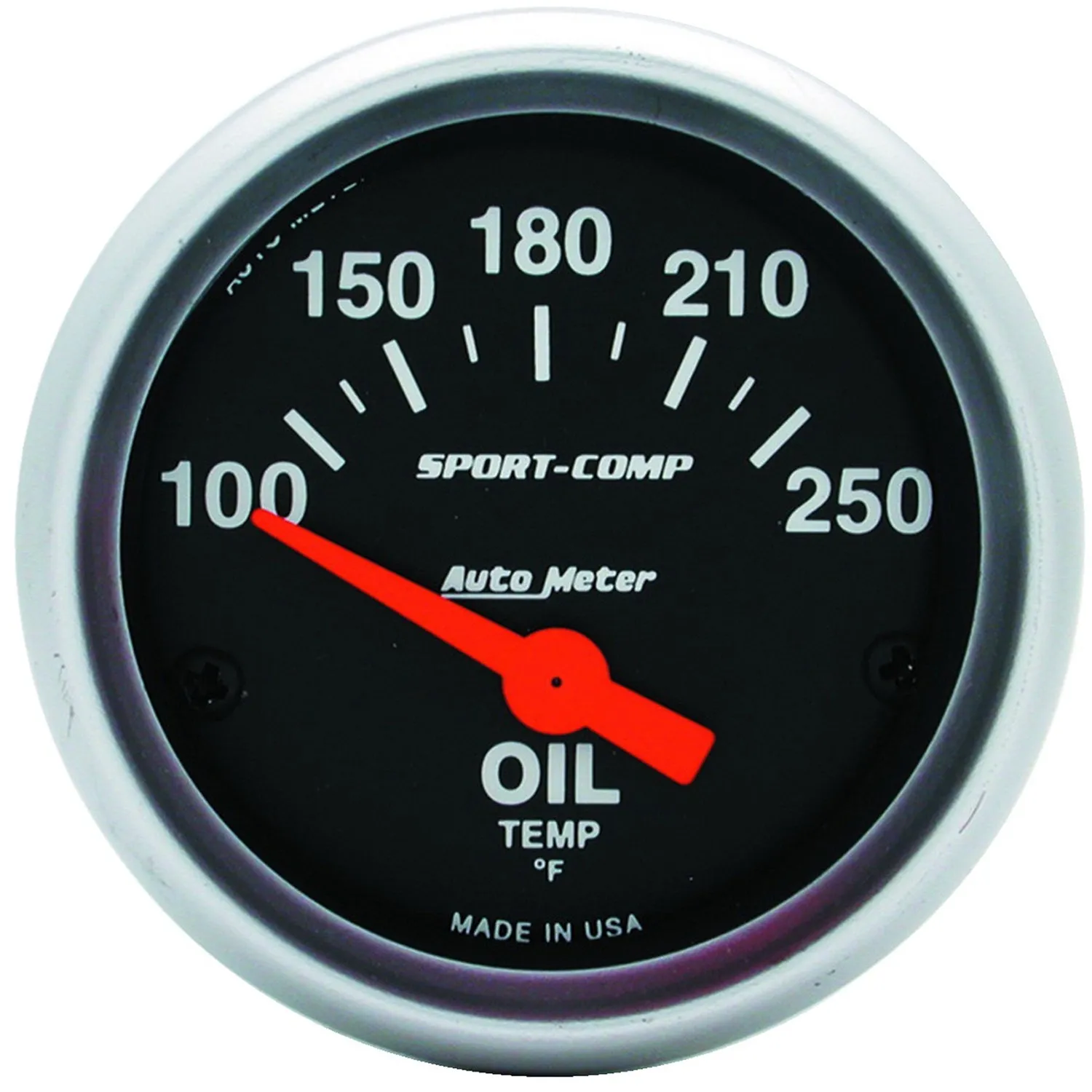 AutoMeter 3347 GAUGE; OIL TEMP; 2 1/16in.; 100-250deg.F; ELECTRIC; SPORT-COMP