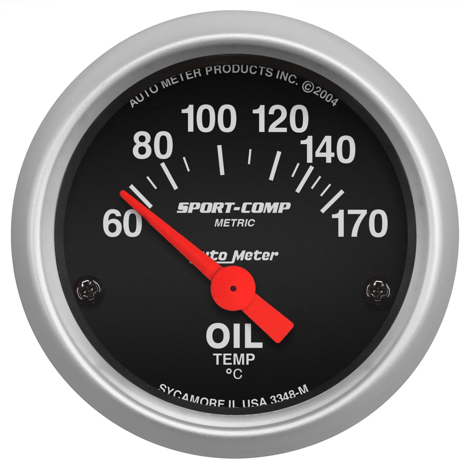 AutoMeter 3348-M GAUGE; OIL TEMP; 2 1/16in.; 60-170deg.F; ELECTRIC; SPORT-COMP