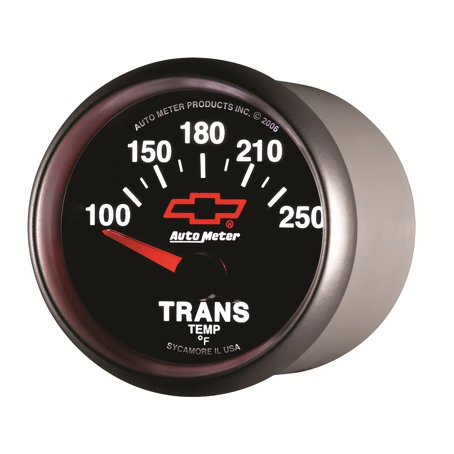 AutoMeter 3649-00406 GAUGE; TRANSMISSION TEMP; 2 1/16in.; 100-250deg.F; ELECTRIC; CHEVY RED BOWTIE; B