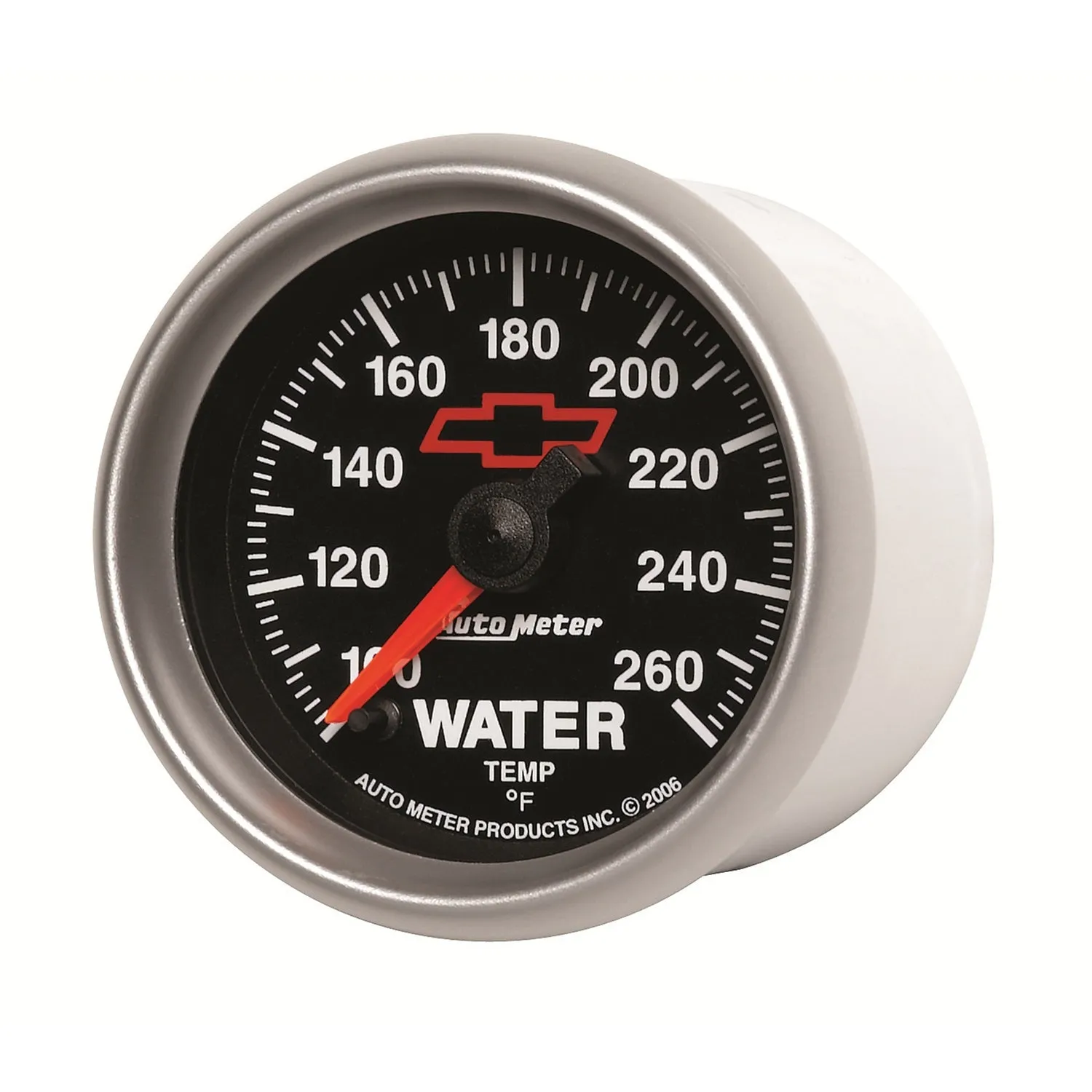 AutoMeter 3655-00406 GAUGE; WATER TEMP; 2 1/16in.; 100-260deg.F; DIGITAL STEPPER MOTOR; CHEVY RED BOW