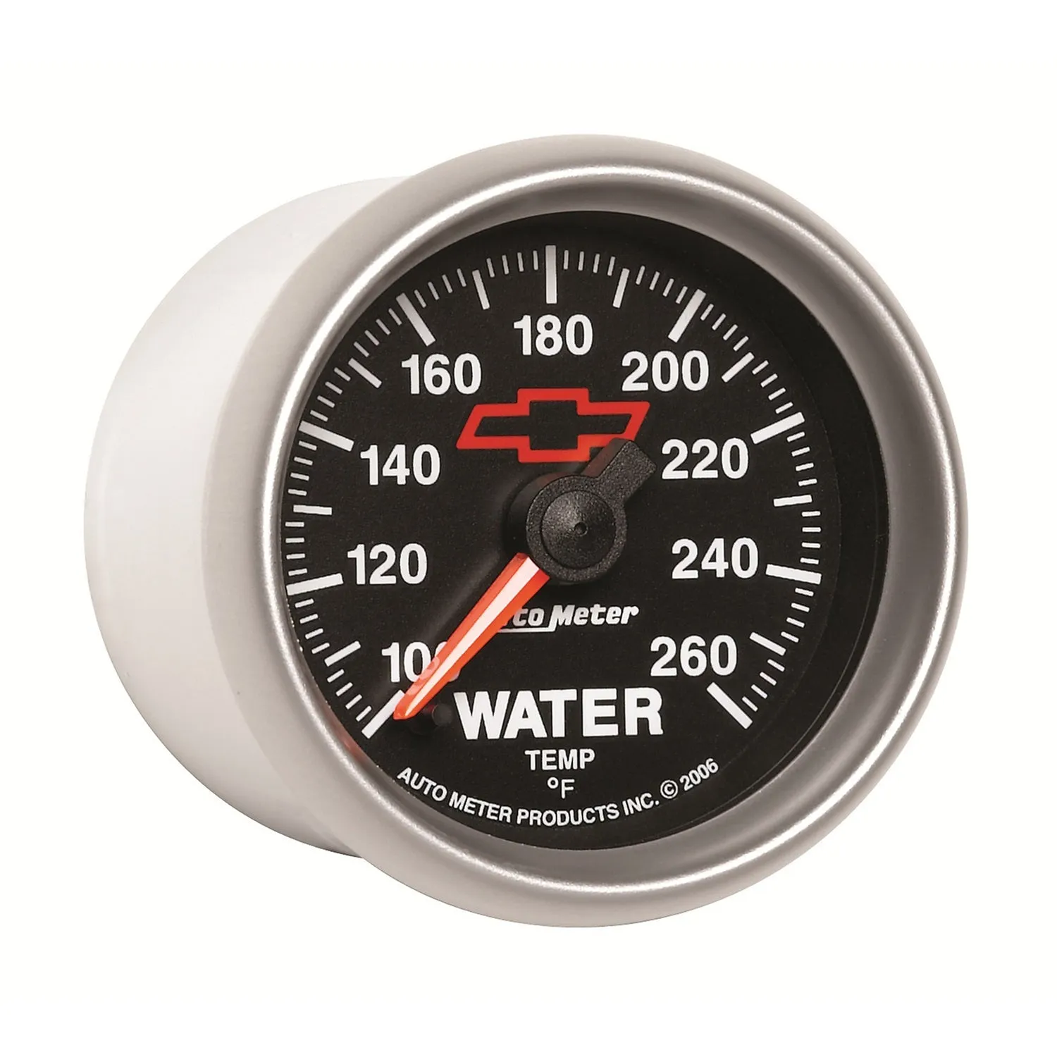 AutoMeter 3655-00406 GAUGE; WATER TEMP; 2 1/16in.; 100-260deg.F; DIGITAL STEPPER MOTOR; CHEVY RED BOW