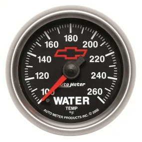 AutoMeter 3655-00406 GAUGE; WATER TEMP; 2 1/16in.; 100-260deg.F; DIGITAL STEPPER MOTOR; CHEVY RED BOW