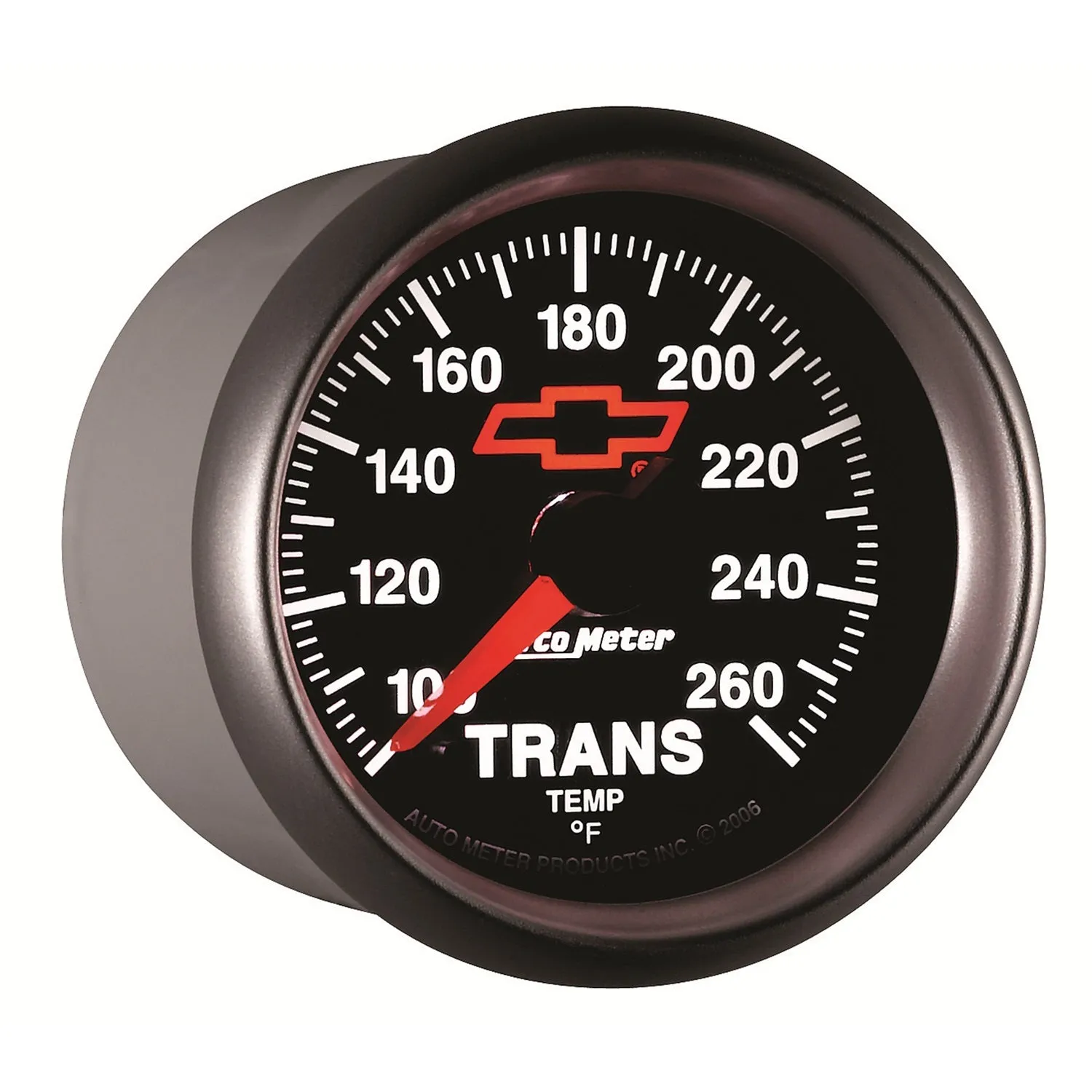 AutoMeter 3657-00406 GAUGE; TRANS. TEMP; 2 1/16in.; 100-260deg.F; DIGITAL STEPPER MOTOR; CHEVY RED BO