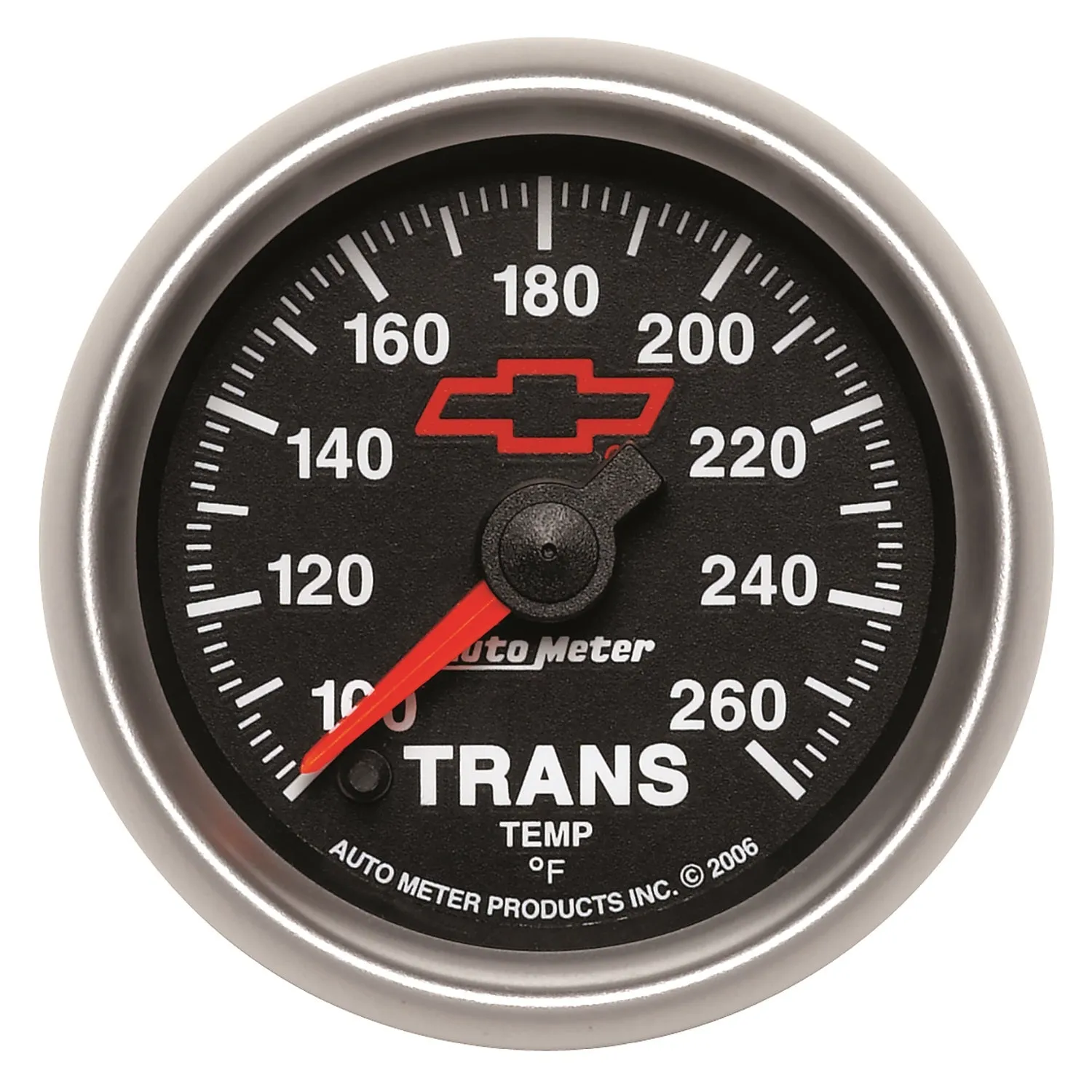 AutoMeter 3657-00406 GAUGE; TRANS. TEMP; 2 1/16in.; 100-260deg.F; DIGITAL STEPPER MOTOR; CHEVY RED BO