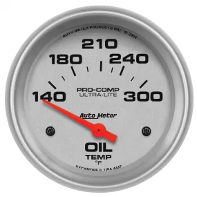 AutoMeter 4447 GAUGE; OIL TEMP; 2 5/8in.; 140-300deg.F; ELECTRIC; ULTRA-LITE