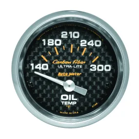 AutoMeter 4748 GAUGE; OIL TEMP; 2 1/16in.; 140-300deg.F; ELECTRIC; CARBON FIBER