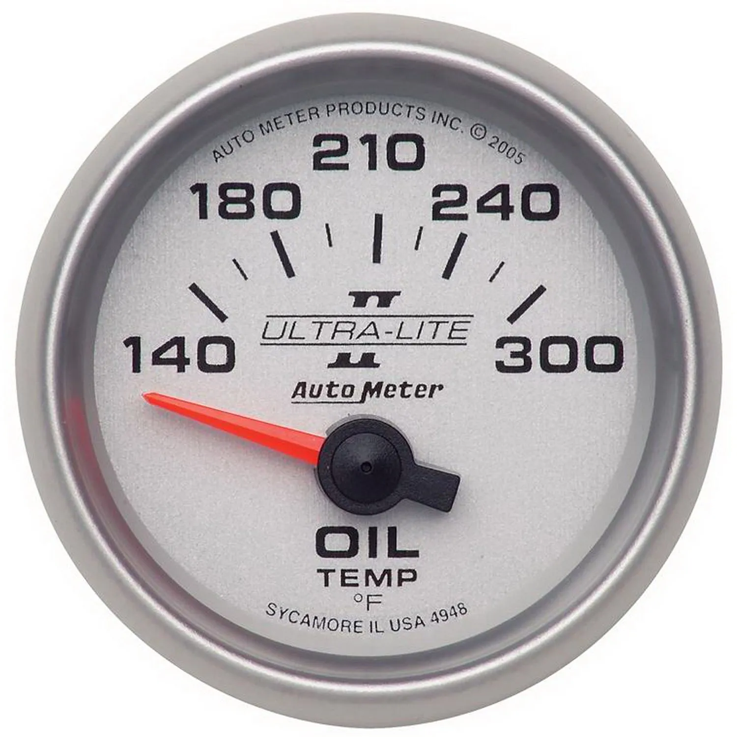 AutoMeter 4948 GAUGE; OIL TEMP; 2 1/16in.; 140-300deg.F; ELECTRIC; ULTRA-LITE II