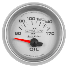 AutoMeter 4948-M GAUGE; OIL TEMP; 2 1/16in.; 60-170deg.F; ELECTRIC; ULTRA-LITE II