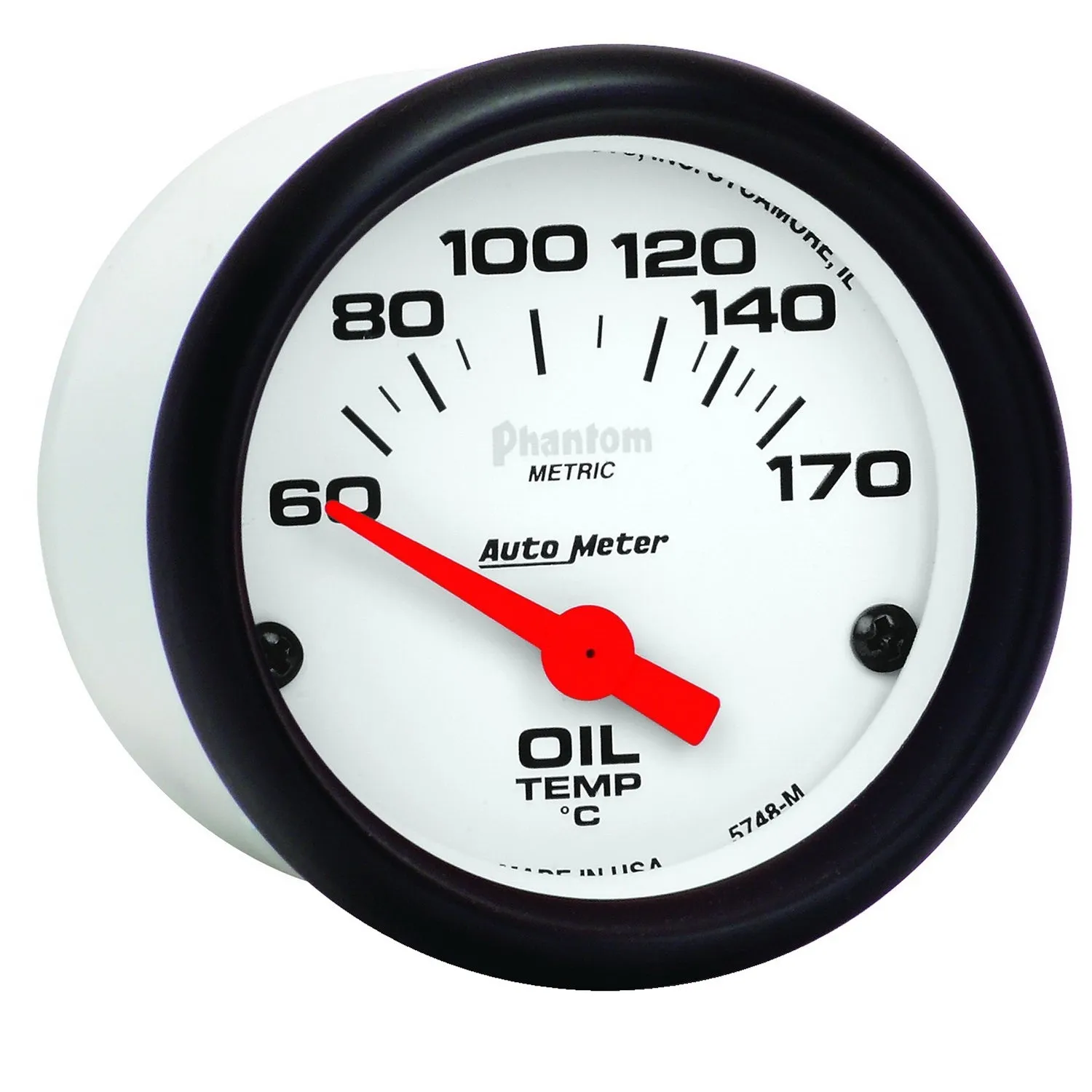 AutoMeter 5748-M GAUGE; OIL TEMP; 2 1/16in.; 60-170deg.F; ELECTRIC; PHANTOM