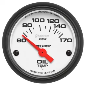 AutoMeter 5748-M GAUGE; OIL TEMP; 2 1/16in.; 60-170deg.F; ELECTRIC; PHANTOM