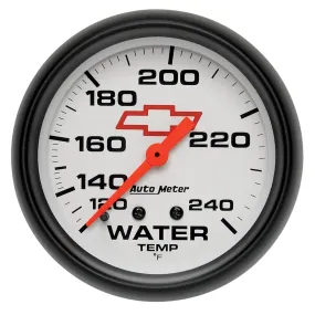 AutoMeter 5832-00406 GAUGE; WATER TEMP; 2 5/8in.; 120-240deg.F; MECHANICAL; CHEVY RED BOWTIE; WHITE
