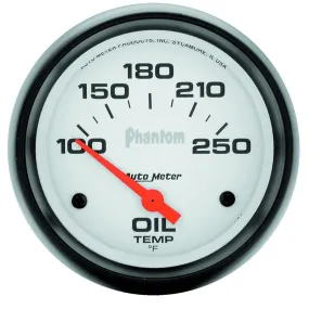 AutoMeter 5847 GAUGE; OIL TEMP; 2 5/8in.; 100-250deg.F; ELECTRIC; PHANTOM