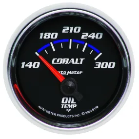 AutoMeter 6148 GAUGE; OIL TEMP; 2 1/16in.; 140-300deg.F; ELECTRIC; COBALT