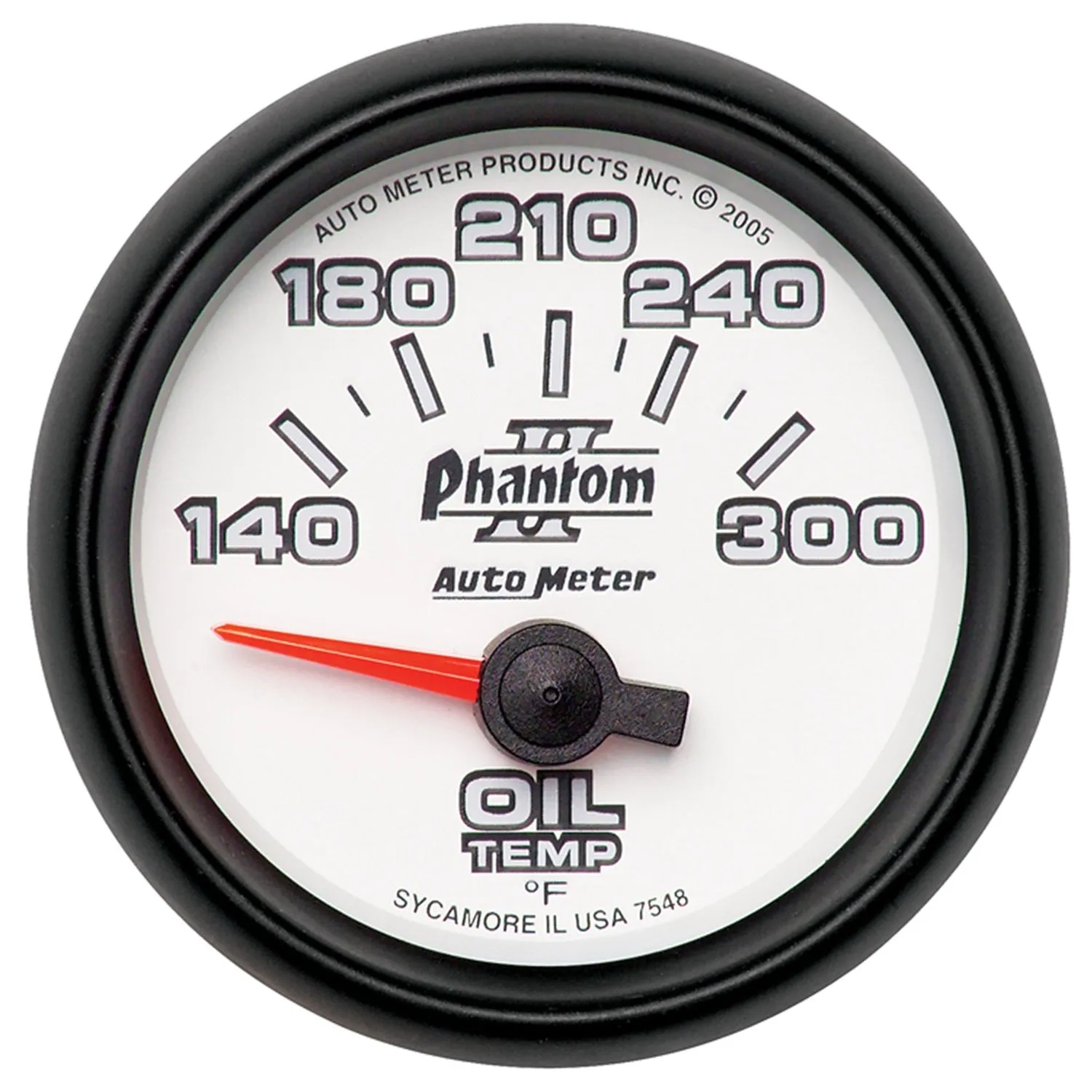AutoMeter 7548 GAUGE; OIL TEMP; 2 1/16in.; 140-300deg.F; ELECTRIC; PHANTOM II