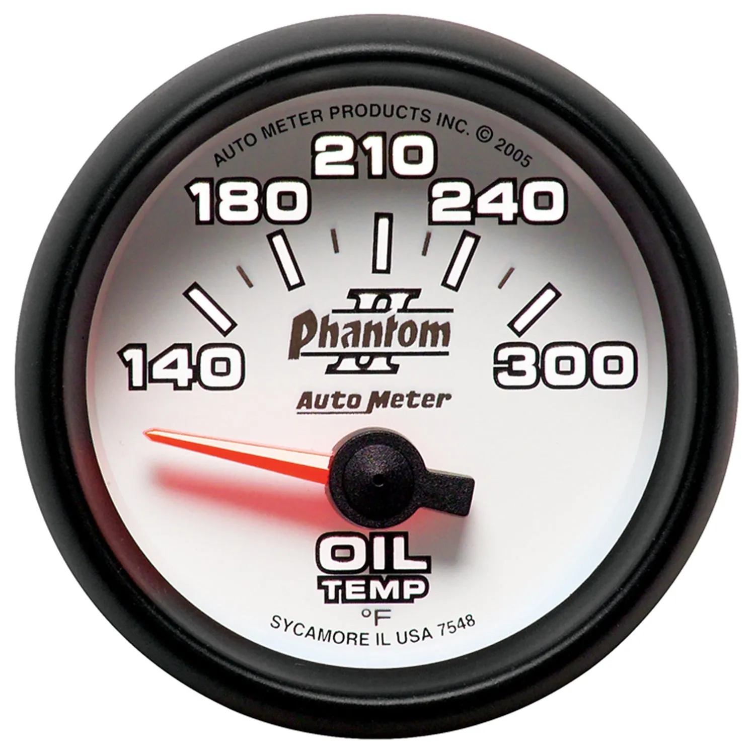 AutoMeter 7548 GAUGE; OIL TEMP; 2 1/16in.; 140-300deg.F; ELECTRIC; PHANTOM II