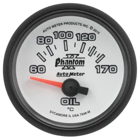 AutoMeter 7548-M GAUGE; OIL TEMP; 2 1/16in.; 60-170deg.F; ELECTRIC; PHANTOM II