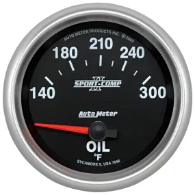 AutoMeter 7648 GAUGE; OIL TEMP; 2 5/8in.; 140-300deg.F; ELECTRIC; SPORT-COMP II