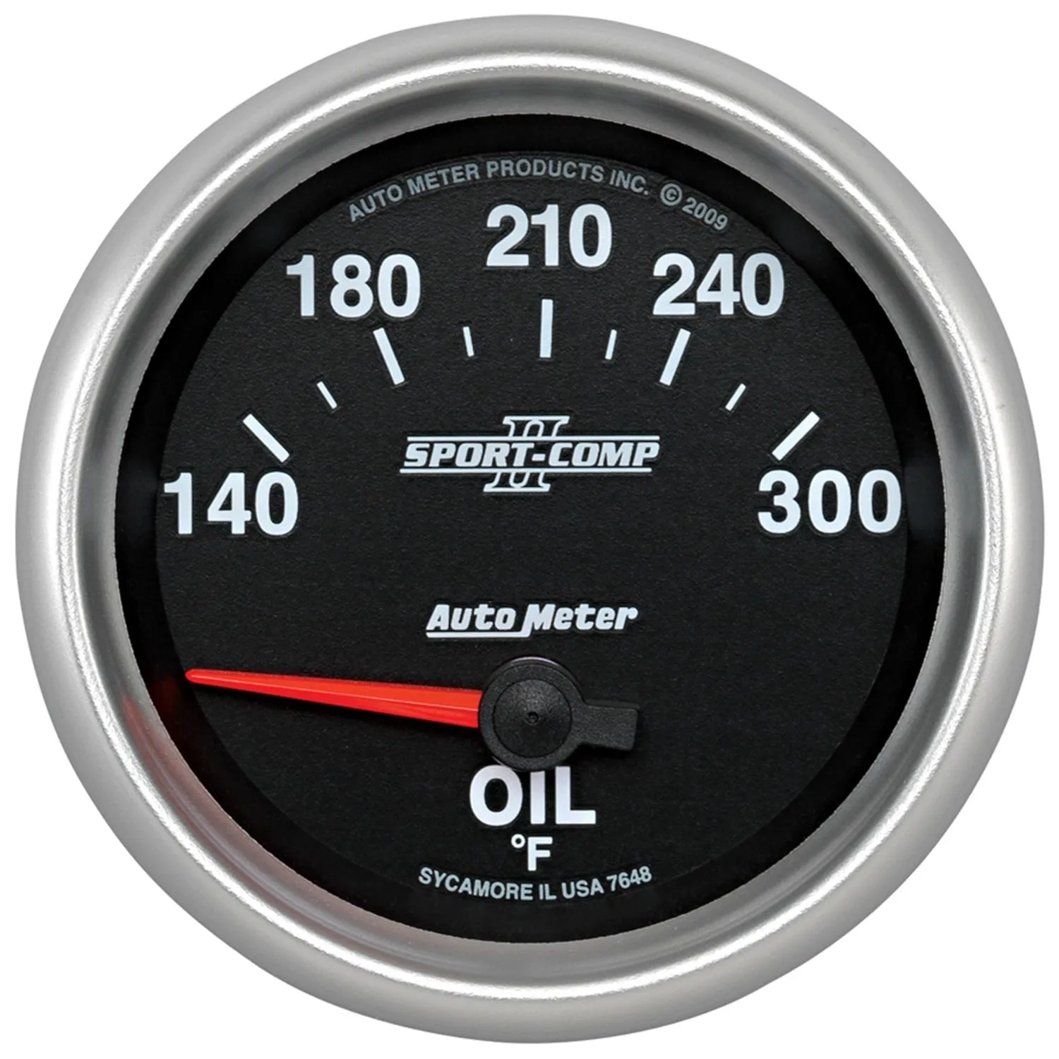 AutoMeter 7648 GAUGE; OIL TEMP; 2 5/8in.; 140-300deg.F; ELECTRIC; SPORT-COMP II