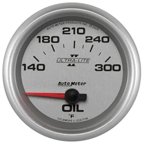 AutoMeter 7748 GAUGE; OIL TEMP; 2 5/8in.; 140-300deg.F; ELECTRIC; ULTRA-LITE II